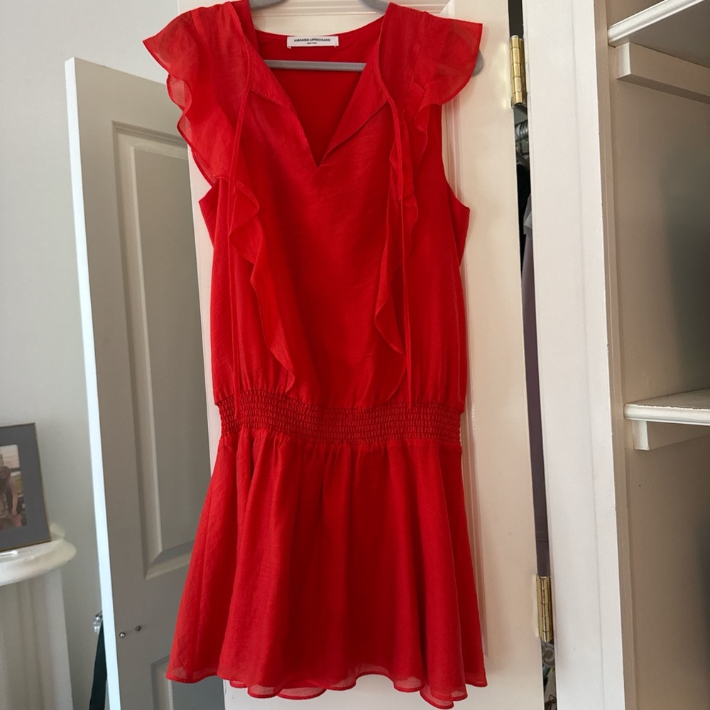 Amanda Uprichard Vibrant Red Mini Dress